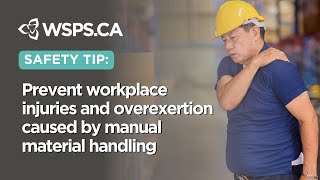 Quick Safety Tips Prevent workplace injuries and overexertion caused by manual material handling [upl. by Nele]