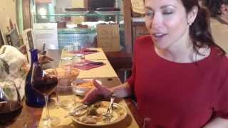 Eating authentic Tuscan food tongue in Fiesole Italy [upl. by Gerik483]