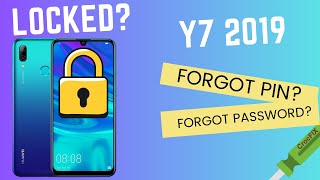 Huawei Y7 2019 Locked Remove screen lock  password  pin  factory reset [upl. by Boggers886]