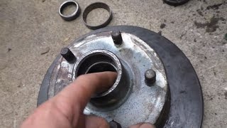 Changing trailer wheel bearings [upl. by Ecyac]