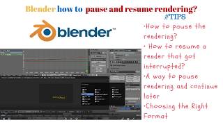 How to resume pause an animation rendering in Blender Tutorial [upl. by Atnuahsal]