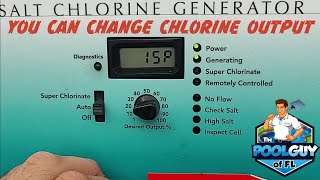 YOU can change chlorine output Hayward salt system [upl. by Aliuqa]