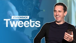 Gary Neville Reacts To His Funniest Ever Tweets  ThrowbackTweets [upl. by Elehcin]