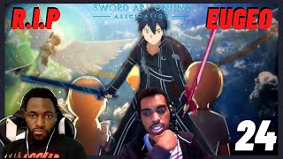 KIRITO VS QUINELLA SWORD ART ONLINE SEASON 3 EPISODE 24 REACTION [upl. by Bunker422]