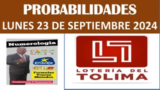 RESULTADOS PREMIO MAYOR DE LA LOTERIA DEL TOLIMA HOY LUNES 23 DE SEPTIEMBRE 2024 loterias y chances [upl. by Houghton]