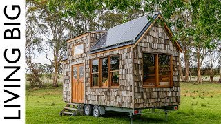 Super Affordable OffGrid Tiny House Built With Old Fence Palings [upl. by Kcerb]