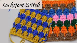 How to Crochet Larksfoot stitch tutorial  crochet stitch tutorial  dreamcrochets [upl. by Eyram]