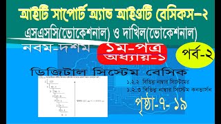 পর্ব২ । SSC VocationalTrade2 IT Support and IoT Basics২ ১ম পত্র ১ম অধ্যায়।ডিজিটাল সিস্টেম বেসিকস [upl. by Nnylamme]