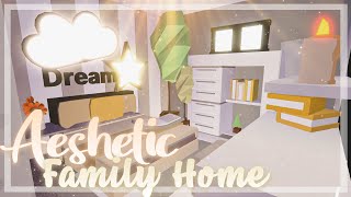 Aesthetic Family Home Speed Build Roblox Adopt Me [upl. by Ebanreb84]