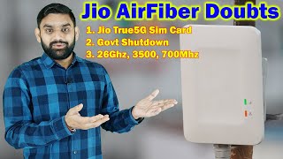 Jio AirFiber Some Doubts  Jio AirFiber Work Govt Shutdown  Jio AirFiber Work Sim card  Other City [upl. by Crim]