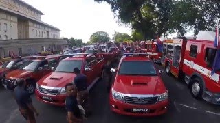 World fire fighting day BOMBA MALAYSIA Fire car  MALAYSIA JOHOR  1052016 [upl. by Dixie]