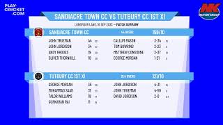 Derbyshire County CL  Div 2  Sponsored By Aston Lark  Sandiacre Town CC v Tutbury CC 1st XI [upl. by Schaeffer]