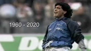 Annuncio della morte di Diego Armando Maradona  Servizio TG1 [upl. by Selie302]