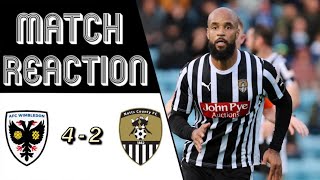 MATCH REACTION  AFC WIMBLEDON 42 NOTTS COUNTY [upl. by Nhguaved]