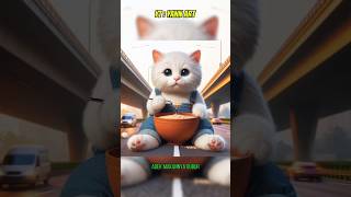 Kucing makan bubur shorts cat kucinglucu [upl. by Ahseekat]