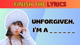 FINISH THE LYRICS OF THESE KPOP SONGS 🎵1 QUIZKPOPGAMES [upl. by Tarttan398]