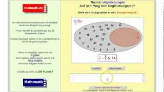 Ungleichungen durch Probieren lösen  realmathde [upl. by Yesdnyl]