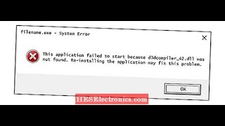 How to Fix D3DCompiler42dll Missing Error Windows 7 8 10 [upl. by Ellenahc]