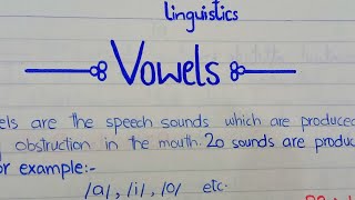 Vowels  Types of Vowels  Monophthongs  Diphthongs  Triphthongs linguistics ENG102 PU [upl. by Gorman]