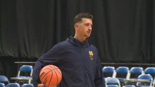 Grady Eifert working his way up the coaching ranks as Development amp Recruiting coordinator at Notre [upl. by Esorbma]