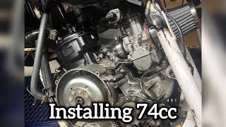 Installing 74cc on my Yamaha DT50 [upl. by Herald]