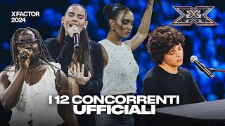 I 12 concorrenti ufficiali dei Live di X FACTOR 2024 [upl. by Nev]