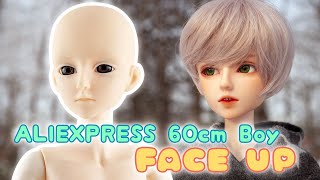 BJD hobby on a budget Transforming a 60cm doll from Aliexpress [upl. by Anyer]