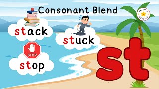 Consonant Blends  quotSTquot Words  Phonics Lesson for Kids [upl. by Uahsoj]