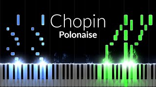 Polonaise Opus 53  Chopin Piano Tutorial Synthesia [upl. by Kimitri]