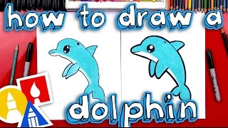 How To Draw A Cartoon Dolphin [upl. by Quincey42]