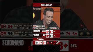 Straight Flush gives Ferdinand a Big pot TheBigGame lexveldhuis [upl. by Hsatan550]