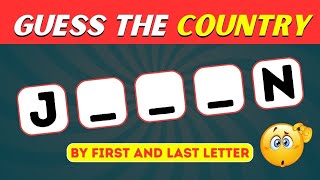 Guess The Country By First and Last Letter  Country Quiz [upl. by Lamrouex]