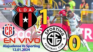 ✔ LD Alajuelense 1 Vs 0 Sporting FC EN VIVO Costa Rica  Liga Promerica I 12012024 [upl. by Bohun]