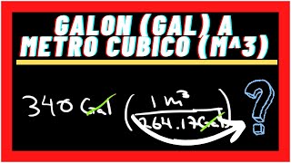 CONVERTIR Galones Gal a Metro cubico m3  Conversiones [upl. by Repsihw]