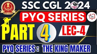 GK FOR SSC CGL 2024  PYQ SERIES PART 4  LEC4  PARMAR SSC [upl. by Mur548]