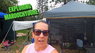 Caught a GT Fishing and Camping at Maroochydore  Cotton Tree Holiday Park  Sunshine Coast [upl. by Bonita]