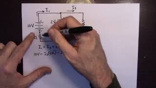 Using Kirchoffs Rules to Solve Circuit Problems with Multiple Batteries [upl. by Eseuqcaj394]