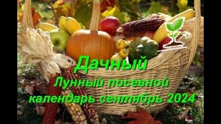 Лунный посевной календарь садоводов и огородников на сентябрь 2024 года [upl. by Aehsrop]