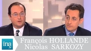 Débat Francois Hollande et Nicolas Sarkozy Mots croisés 1998  Archive vidéo INA [upl. by Laurance]