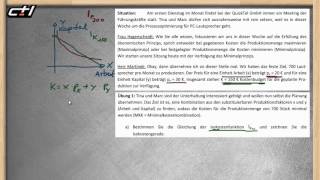 Minimalkostenkombination  Kostenminimierung ★ Isokostenfunktion  Übung 1a [upl. by Barcot671]