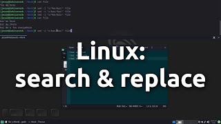 Linux search replace [upl. by Eillah160]