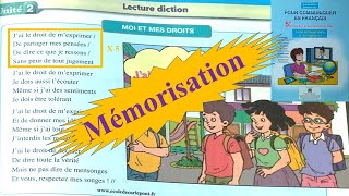 Moi et mes droits – Mémorisation  Lecture diction – 5ème AP  Page 57 [upl. by Mond]