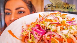 How to Make Curtido and Salsa for PUPUSAS  Pickled Cabbage [upl. by Suravat]