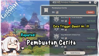 Pembuatan Cerita Cara Trigger Quest Reputasi Inazuma Ini  Genshin Impact [upl. by Ialokin]