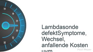 Lambdasonde defekt  Kosten » Symptome » Reparatur [upl. by Claiborn]