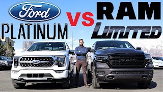 2023 Ford Platinum VS 2023 Ram Limited Team Ram Or Team Ford [upl. by Ecirpac]