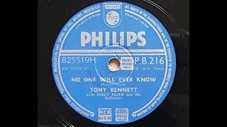 Tony Bennett No One Will Ever Know 1953 78 rpm [upl. by Aibat]