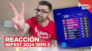 Benidorm Fest 2024  REACCIÓN  Votaciones Semifinal 2 [upl. by Bobseine]