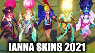 ALL JANNA SKINS SPOTLIGHT 2024  League of Legends [upl. by Aliehs]