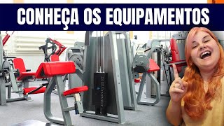 EQUIPAMENTOS DE MUSCULAÇÃO comuns nas academias e suas funções  parte 1 💪 [upl. by Ille]